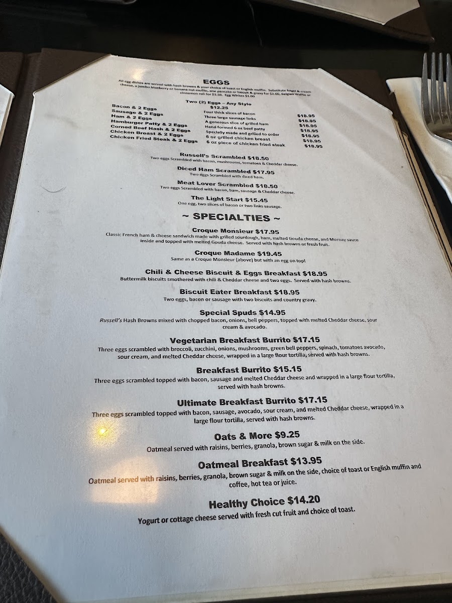 Menu Russell's-1