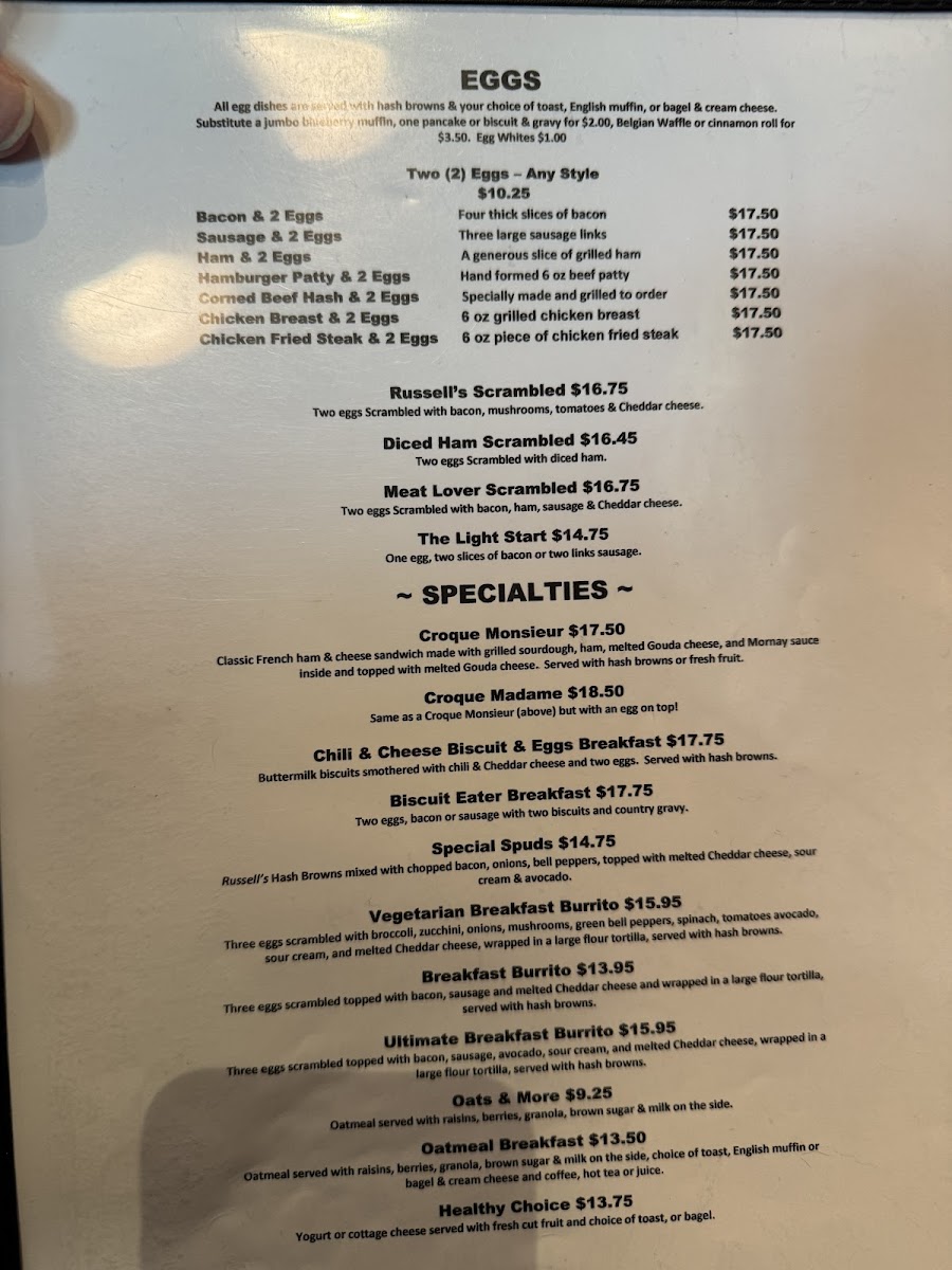 Menu Russell's-6